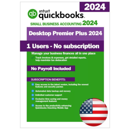 QuickBooks Desktop Premier Plus 2024 – USA Version (1 User)